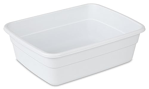 Sterilite 8 Qt Dishpan, Bin Ideal for Soaking and Cleaning