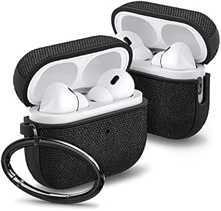 Spigen Urban Fit Case Compatible with Airpods Pro 2 (2nd Generation 2022) with Carabiner - Matte Black
