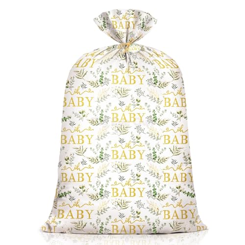 2Pcs Extra Large Baby Shower Plastic Gift Bags 70"x 40" Jumbo Safari Jungle Animals Present Bag XXL Big Gift Wrapping Bags Oversized Reusable Baby Gender Reveal Birthday Party Favors Goody Bags