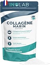 INOLAB Collagène Marin Français 2000 Da Qualité Naticol I Sachet 175g 5g/jour 35 jours I Peptides Hydrolysés I Goût neutre pour toutes vos boissons quotidiennes