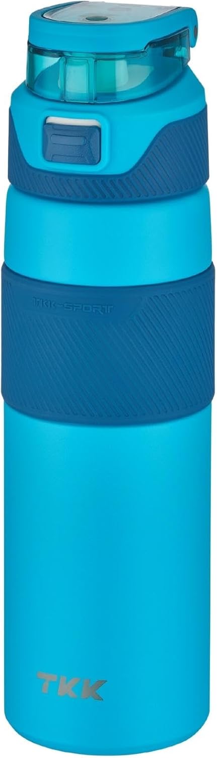 TKK 600ml Pipetsiz Çift Yalıtımlı Paslanmaz Çelik Termos Matara 6 Saat Sıcak/Soğuk (Turkuaz)