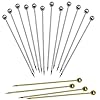 16 Pack Cocktail Picks, YuCool RVS Cocktail Picks voor Olijven, Kersen, Citrus of Fruit garnituren – 12Silver en 4Gold