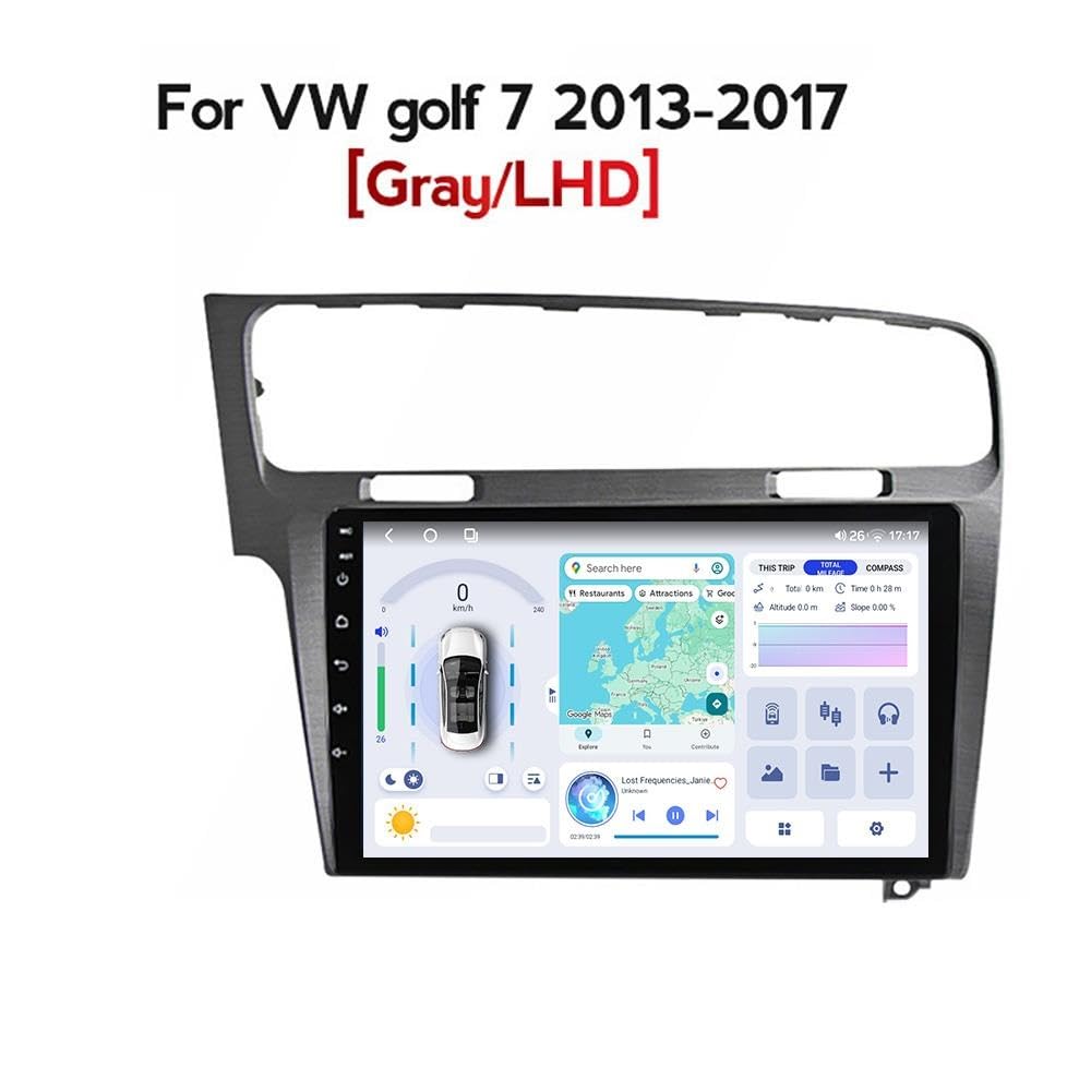 Android 14 Autoradio Double Din per Volkswagen Golf 7 2012-2020, Schermo QLED 2K HD 9 Pollici Lettore Multimediale Auto, Carplay Wireless/Bluetooth 5.0/FM AM DAB+, RDS/DVR & CAM(X40plus)