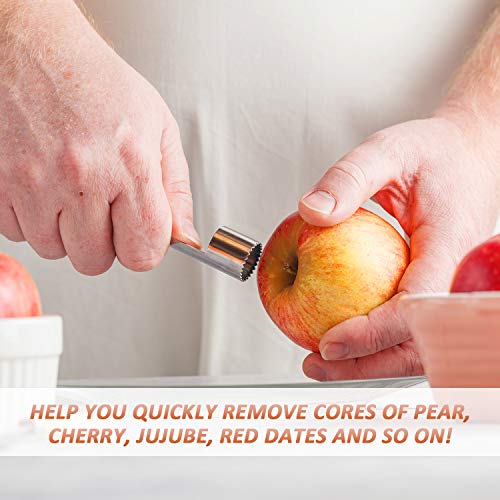 4 Pieces Corer And Pitter Multi-Function Fruit Corer And Pitter Remover Set Stainless Steel Pear Corer Pitter 4 Sizes For Home Kitchen, Pear, Cherry, Jujube And Red Date #TOP5