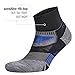 Balega Enduro V-Tech Quarter Socks For Men and Women (1 Pair) (2017 Model), Black/Heather Grey, X-Large
