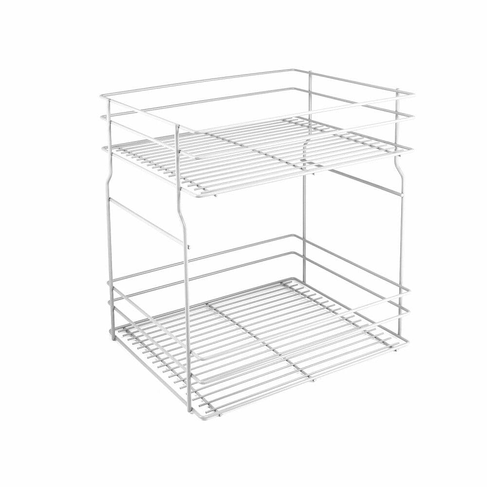 REJS PULL OUT KITCHEN BASKET STORAGE SELF/SOFT CLOSE 300 400 500 600mm Variant Multi (400mm HETTICH, White)