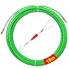 Sonda Tiracavi di Poliestere 15m, Kit di Strumenti per l’installazione di Cavi, Fish Tape Diametro 4,5mm, con Molla di Guida