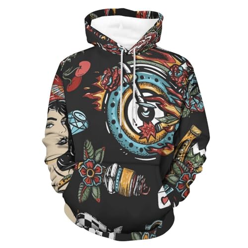 Sweatshirt moto rock idéal pour les sorties urbaines en taille S