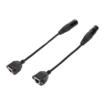 XLR 3pin to RJ45 Adapter Cable,1 Pair XLR Male to RJ45 Female Network Connector Extension Cable,Cat5 Ethernet for CON Controller Series and LED RGB Strip