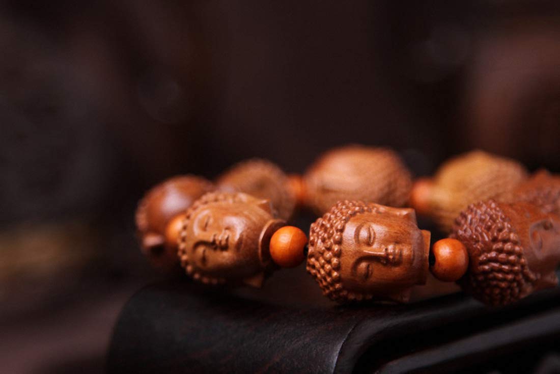 Bracciale Rigido Intagliato a Mano in Legno Naturale