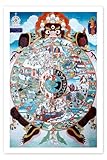 Das Lebensrad, Tibet Poster 60 x 90 cm Bunt Wandbilder 