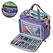 Luxja Small Crochet Tote Bag, Yarn Storage Bag for Small Unfinished Projects, Crochet Hooks and Other Accessories, Purple