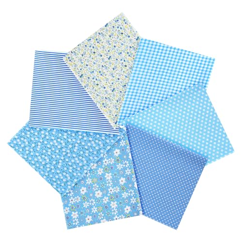 AOOSA 7 Piezas Diseño de Retales Telas 50x50cm, 100% Tela algodón Telas Patchwork, Cuadrada Florales Precortados para Costura, Acolchado, Decoración de Bricolaje, Trabajo a Mano, Textil Manualidades