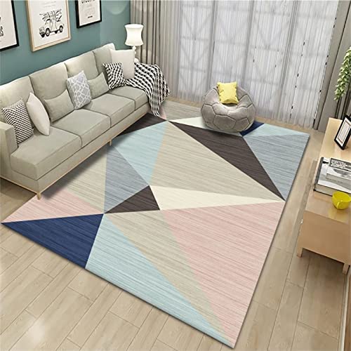 Tapis chambre adolescent géométrie moderne 80x120cm déco table basse salon