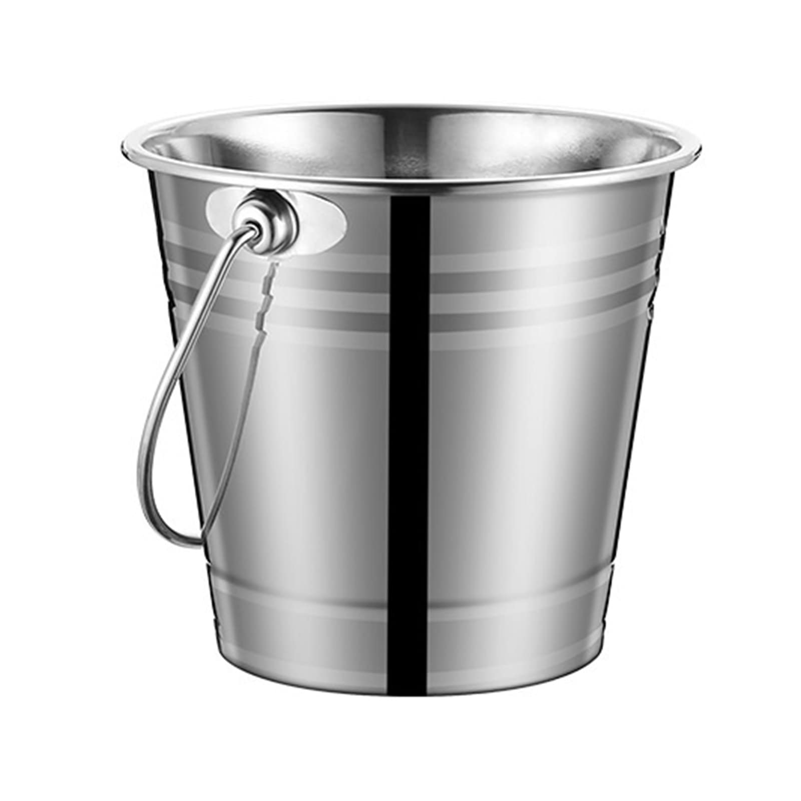 xbiez Stainless Steel Beverage Tub Elegant Modern with Handle Gift for Barware Wine Lovers for Beer Champagne Party Bar Tools