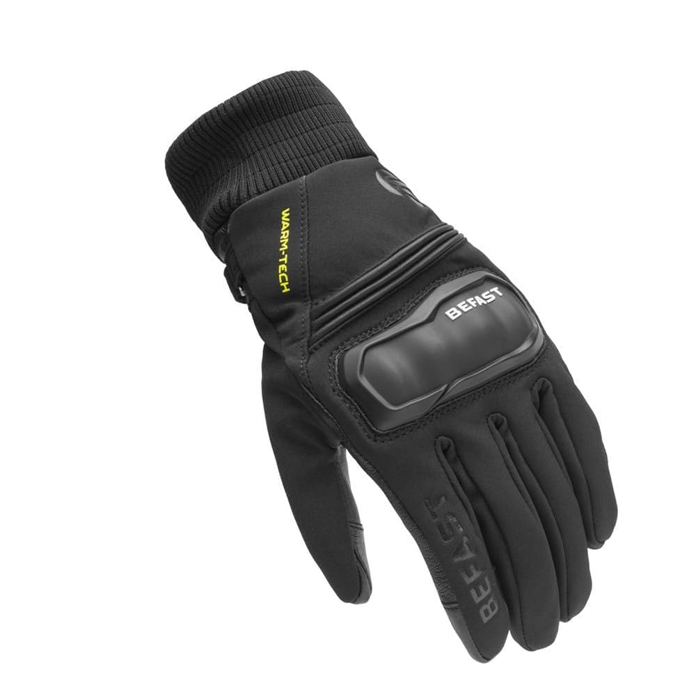 Gants de Moto d'hiver Extensibles CE, rembourrés, pour Le Tourisme, avec Protection des articulations et de la Paume, Noirs et Jaune Fluo