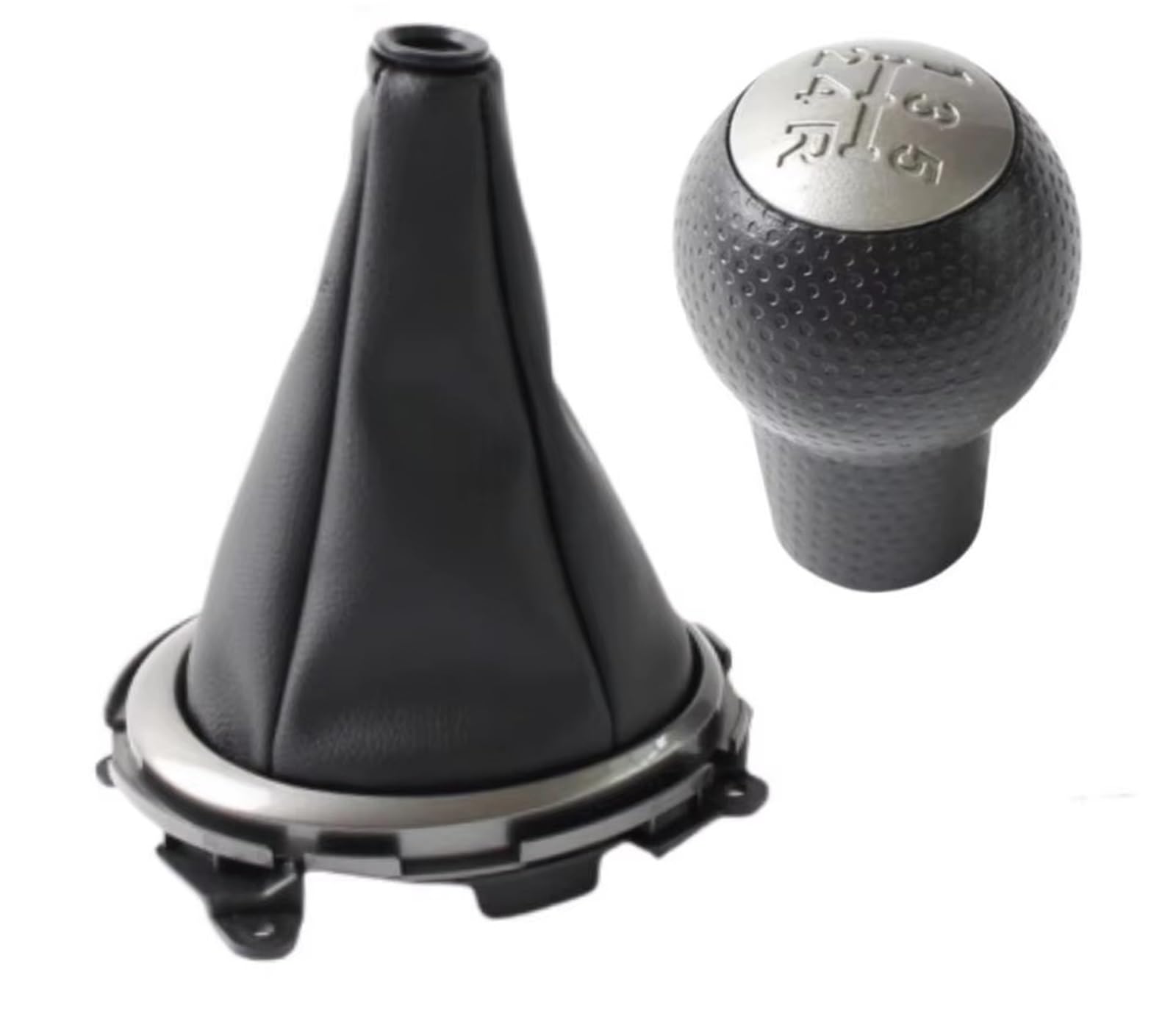 CVCMGDGNEA 5 Speed MT Gear Shift Knob Lever Stick Leather Boot Cover Car Accessories for Jazz 2009-2015 Gear Shift Knob Manual