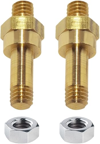 Miniatura 3 de 3/8"-16 Brass Long Stud Side Post Battery Terminal Bolt, Ampper Standard Battery Side Post Extender Stud Compatible with GM Post, Pack of 2