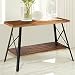 Olee Sleep 48" Solid Wood & Dura Metal Legs Sofa Table, Rustic Brown