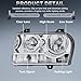 KUIPERAUTO Pair Headlights Assembly Compatible for 2005-2010 Chrysler 300 Halogen Type w/Chrome Housing Bulbs are included Driver and Passenger Side Headlamp