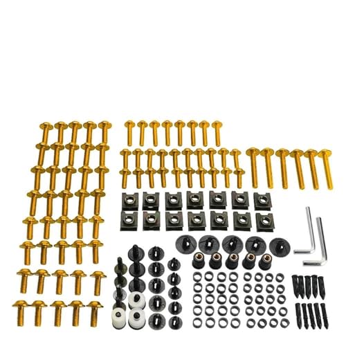 Tornillos para CBR600RR de alta resistencia con acabado dorado anodizado para carrocería