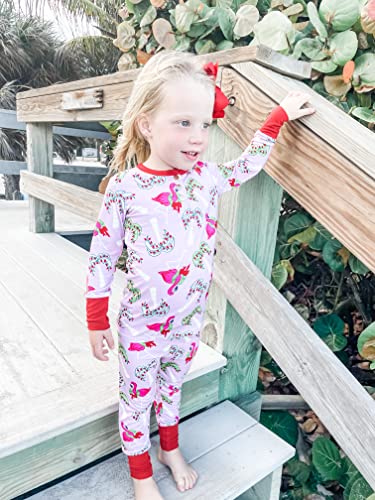 Fa La La Mingo Two Piece Christmas Pajama Set for Toddlers, made with Viscose from Bamboo and Spandex3