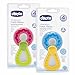 Chicco Fresh Relax Baby-Beißring, Erfrischender Baby-Beißring für empfindliches Zahnfleisch, Kühlschrank-Beißspielzeug mit ergonomischem Griff - 1 Stück, sortierte Farben, 4+ Monate