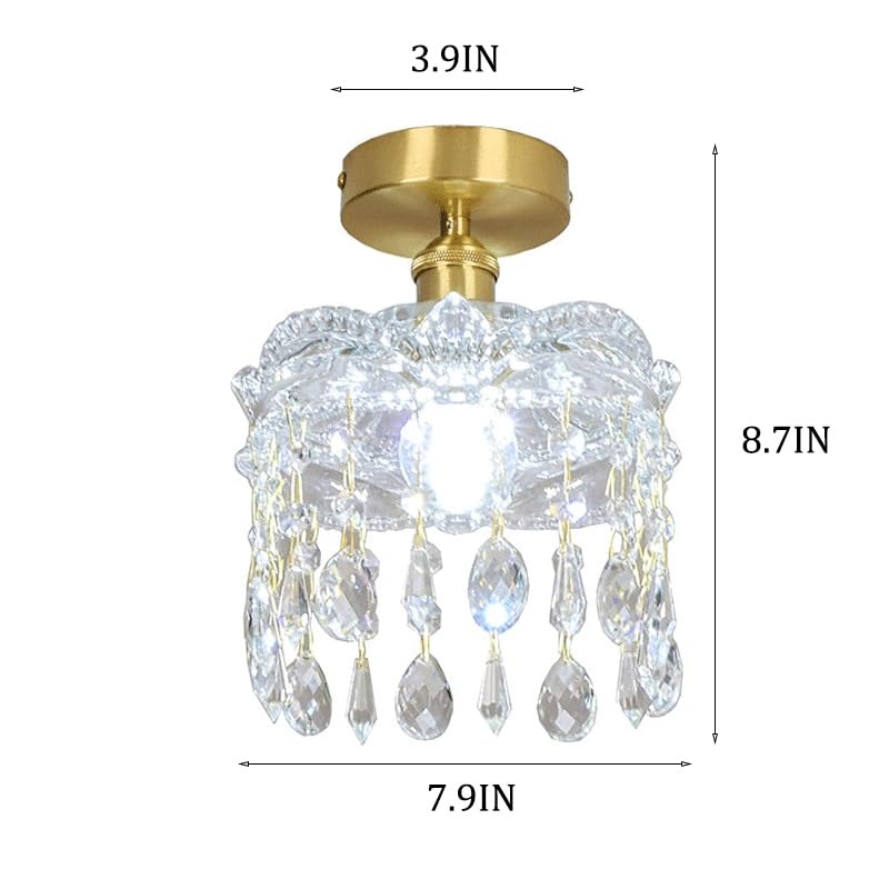 Plafonniers simples en laiton et luminaires à intensité variable E27 pour entrée et couloir - 6