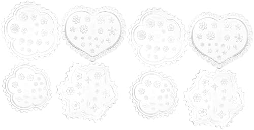 Molde de para Resina, 8 piezas de moldes tallados en 3D, mini bandeja de decoración, mini molde de piedras preciosas para bricolaje, moldes de