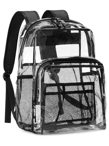 Flowston Clear Backpack Heavy Duty, 17 Inch Large...
