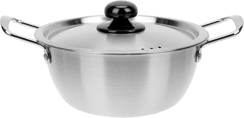 Miniatura 9 de ERINGOGO Olla de fideos ramen coreano, olla de cocina de sopa de acero inoxidable de 6.3 in con tapa, cacerola antiadherente pequeña olla de pasta,