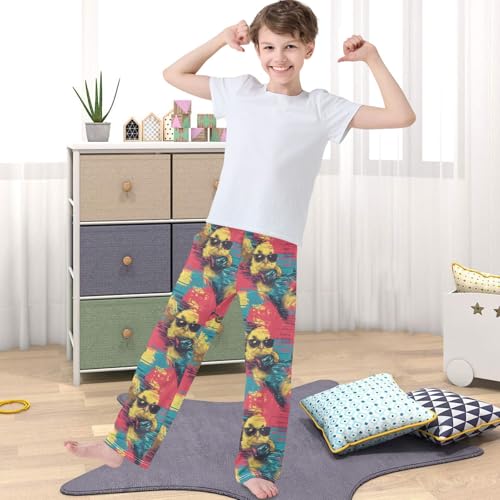 Boy's Pants Cool Chicken Jogger Pants Elastic Waist Long Bottoms Trousers with Pockets 6-14 Years4