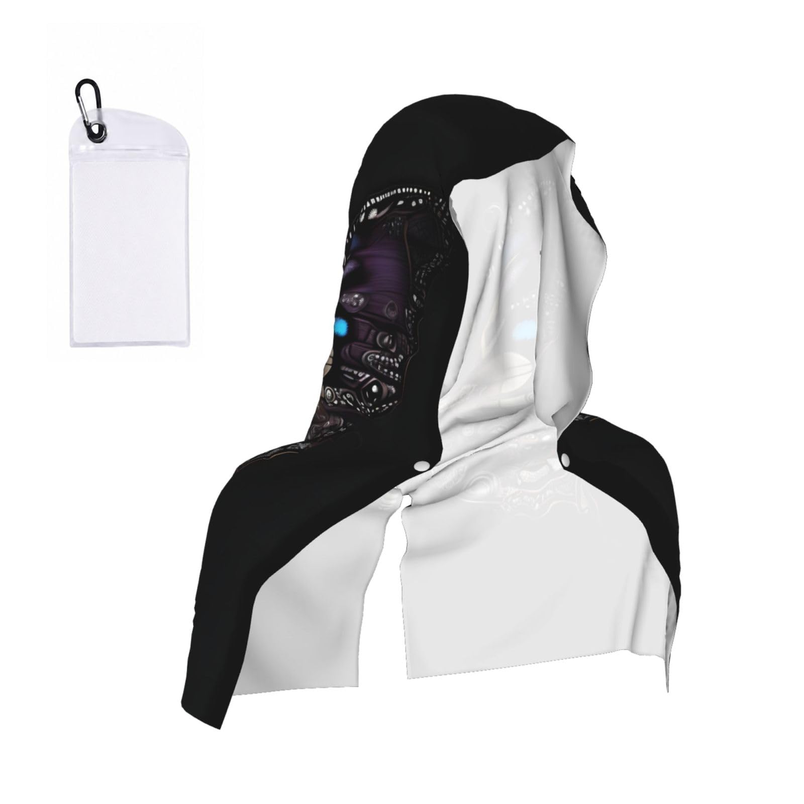 CNTDBU Science Butterfly Cooling Towel Hooded-Instant Chill Neck Cover for Sports, UV Cooling Rag for Running Gym