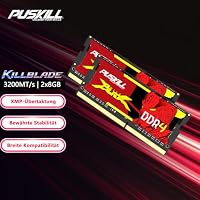 PUSKILL DDR4 Laptop RAM 16GB Kit (2x8GB), 3200MHz PC4-25600 CL22 1,2V, 260-Pin SODIMM Arbeitsspeicher für Gaming-Laptops und Notebooks, Plug & Play, Kompatibel mit Intel und AMD – Ansicht 3