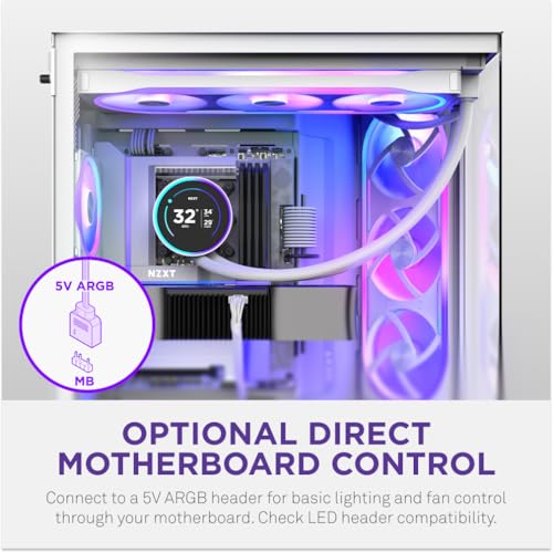 Image of NZXT F360U Ultra - 360mm Single-Frame Multi-Zone RGB Fan - White