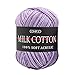 Produktbild PRETTYEST Babywolle Strickgarn mit Farbverlauf Baumwolle Weichen Chunky Bunte Hand Stricken häkeln Strickwolle Mehrfarbig Baby Baumwolle Knitting Garn 50g