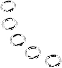 5x Solid 925 Sterling Silver 5mm Bevelled Split Ring Jump Rings (Link Charms)