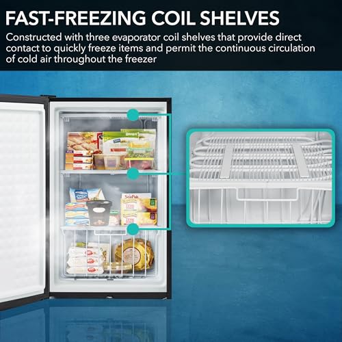 Whynter CUF-301SS Energy Star 3.0 Cubic feet Upright Freezer, 21" D x 19.5" W x 33.5" H, 3, Stainless Steel on Fridge.com
