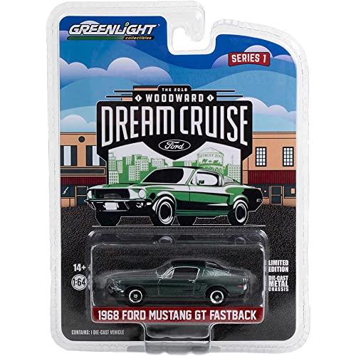 Collectibles Greenlight 44723 1968 Mustang Gt Fastback - Highland Green (Hobby Exclusive) 1/64 Scale #TOP1