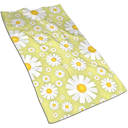 Preisvergleich Produktbild KOOOLPUN Big Daisies Handtuch, ultraweiche Mikrofasertücher für Badezimmer 40X70CM