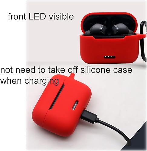 Miniatura 7 de Funda de silicona para TOZO NC2, funda protectora premium a prueba de golpes TOZO NC2 con llavero. (gris)