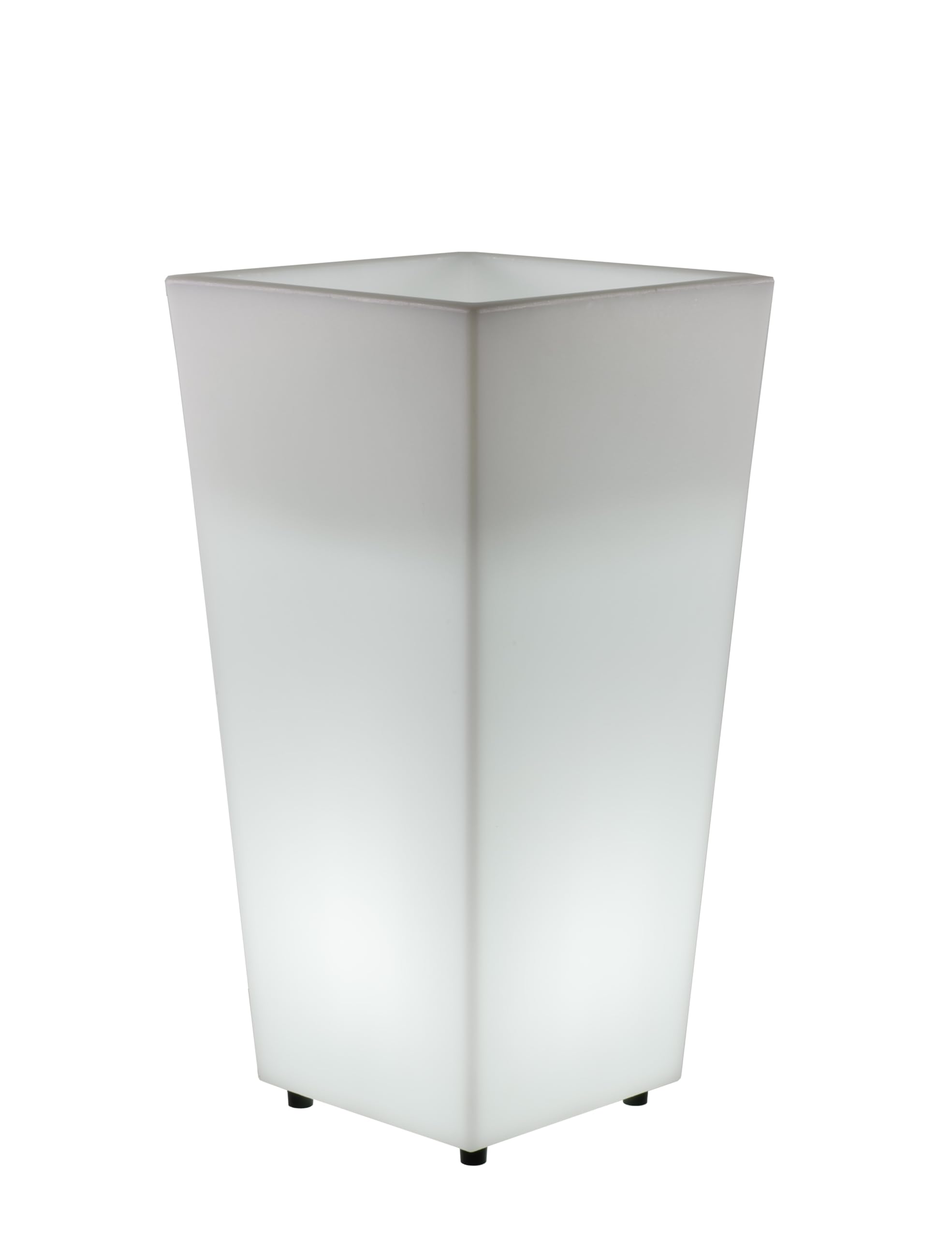 MELISA-Pot lumineux LED d'extérieur RGB solaire rechargeable H58cm Blanc New Garden