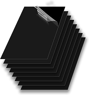 ABS2405 8pcs Thickness 280mm x 240mm Black Sheets 11' x 9.44' ABS Styrene Sheets for Model Train Layout (0.5mm/0.02inch)