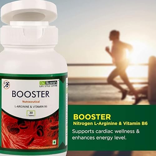 Ikj Lifestyle Centre Booster Nitrogen L-Arginine Tablets | Hcl & Vitamin B6 | Support Healthy Blood Circulation | Health Supplement | 30 Tablets | 1000Mg #TOP6
