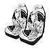 Produktbild Beth-D 2Er-Set Autositzbezüge Blues Jazz Tattoo Und Saxophon Musiknoten Boho Circle Universal Auto Front Seat Protector 14-17IN