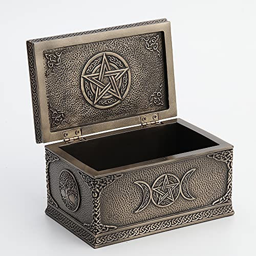 Veronese Design 3 3/8 Inch Tall Nature Goddess Mother Earth Gaia Rectangular Trinket Box Cold Cast Bronzed Resin Sculpture Greek Roman Celtic Norse Collectible Home Decor #TOP5