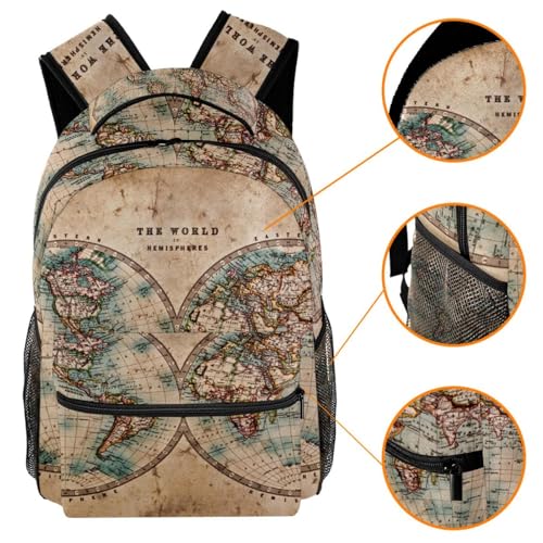 Sac à dos pour ordinateur portable rétro oiseaux et fleurs 40cm pour voyage et école - 3