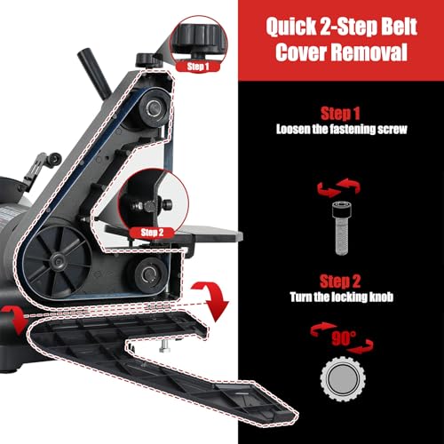Image of BUCKTOOL 370W Belt Sander and Bench Grinder Combo 25.4x762mm Belt 150mm Grinder 2980RPM for Woodworking Metalworking BG1600