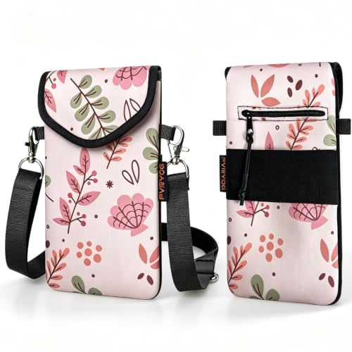 Image of Neoprene Phone Sleeve Pouch Case Bag for Men Women w /Crossbody Strap /Neck Lanyard for iPhone 17 /16 /15 /14 Pro Max, Samsung S25,Pixel 10