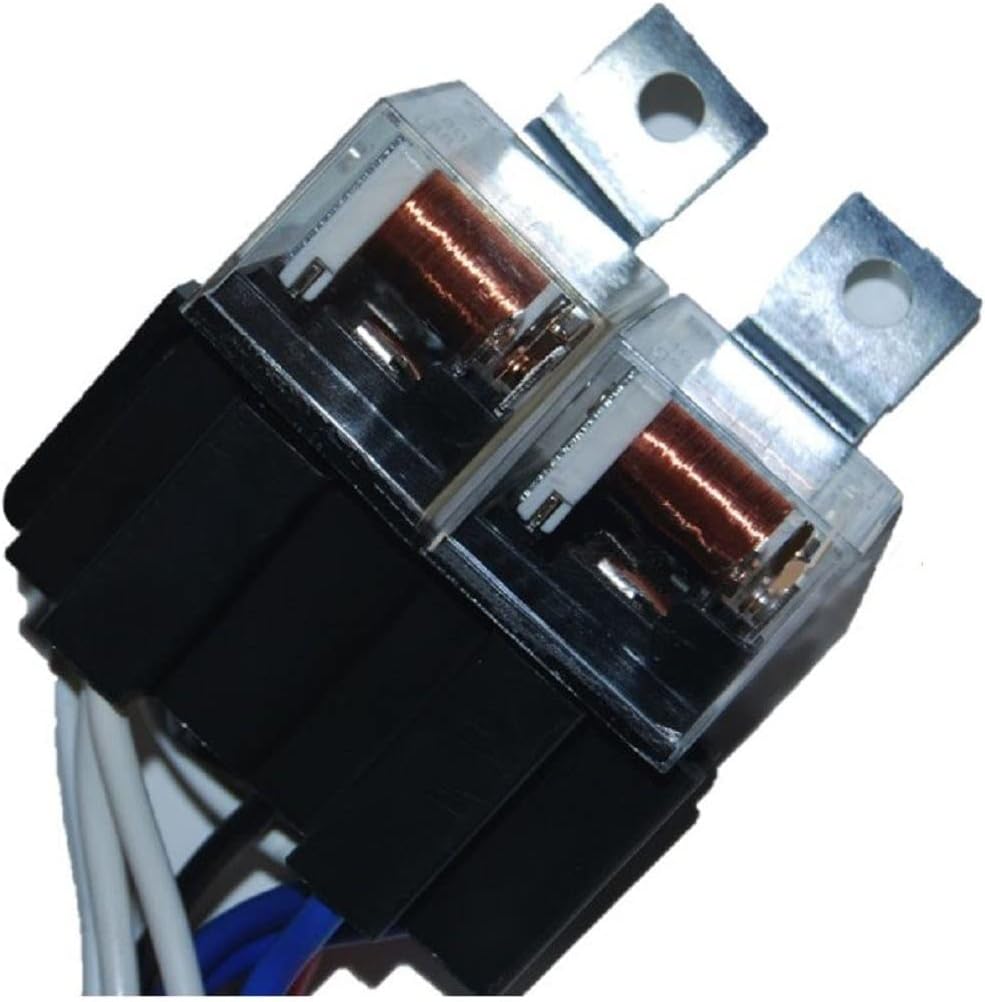 Octane Lighting 4-Headlight Relay Wiring Harness H4 Headlamp Light Bulb Ceramic Socket Plugs Set